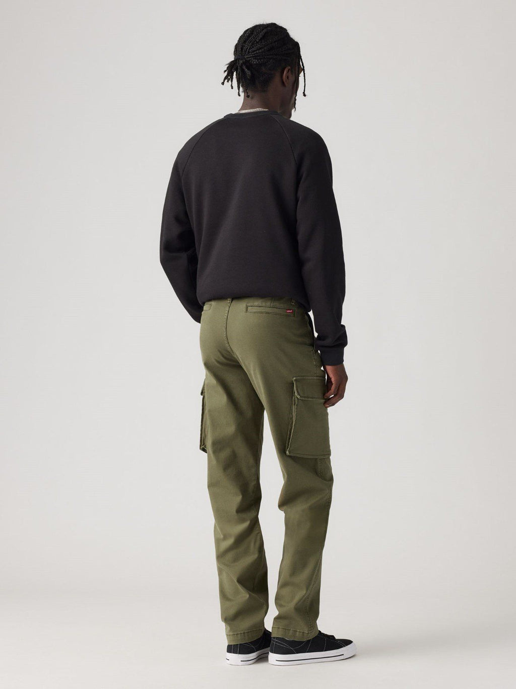 Mens Olive Night Cargo Taper Jean