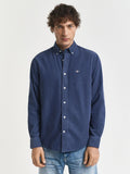 Mens Naval Blue Regular Fit Cotton Corduroy Overshirt